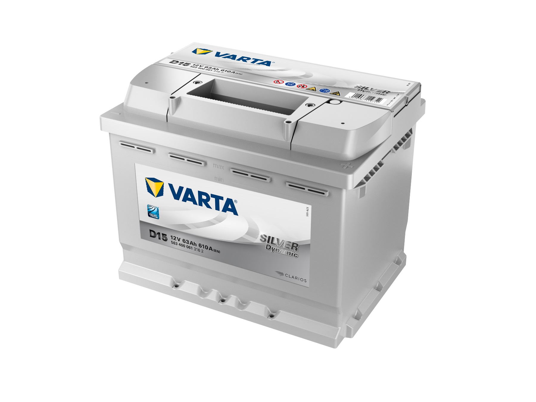 VARTA Silver Dynamic Autobatterie, D15, 63 Ah, 610 A von Varta
