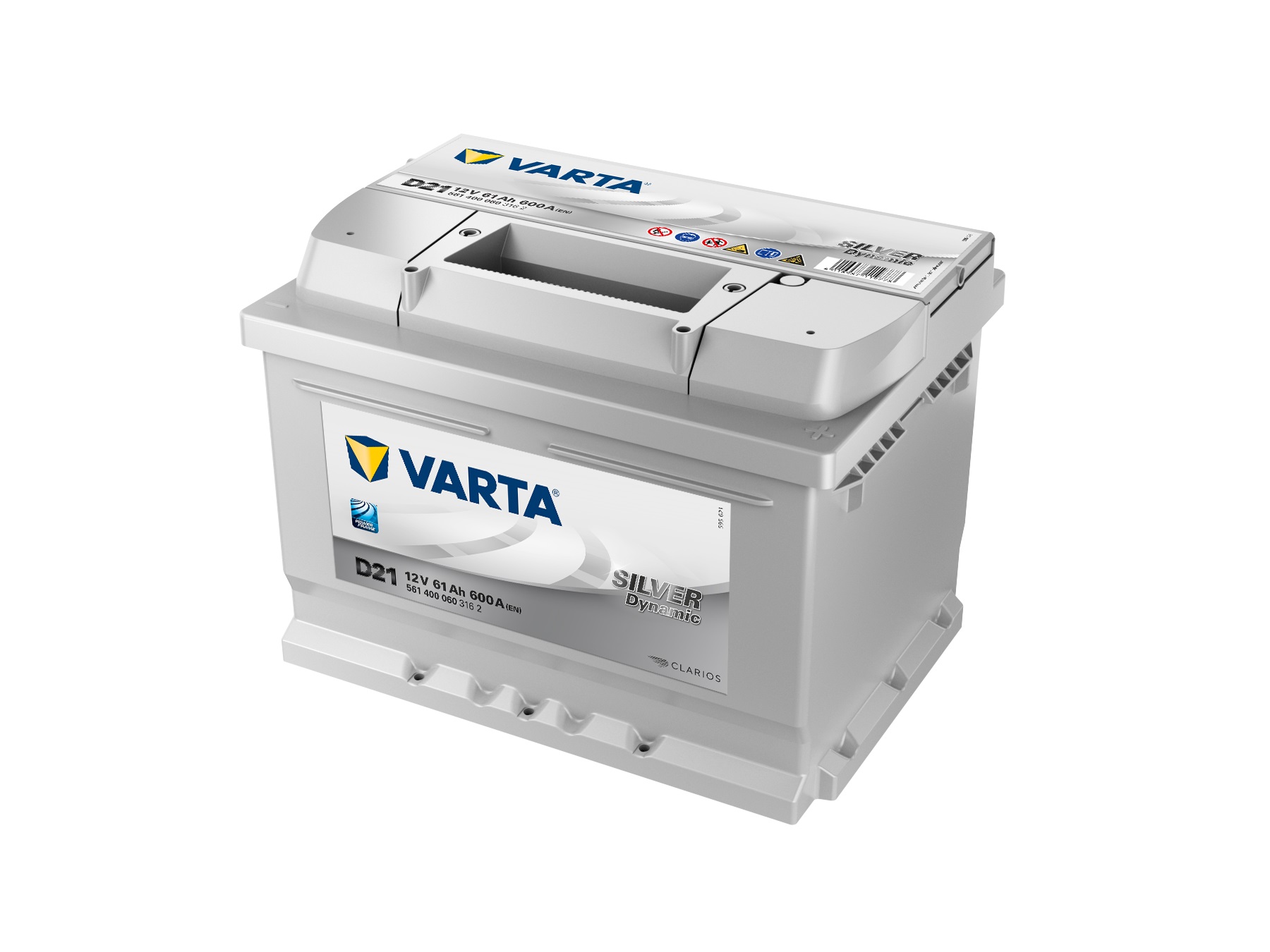 VARTA Silver Dynamic Autobatterie, D21, 61 Ah, 600 A von Varta