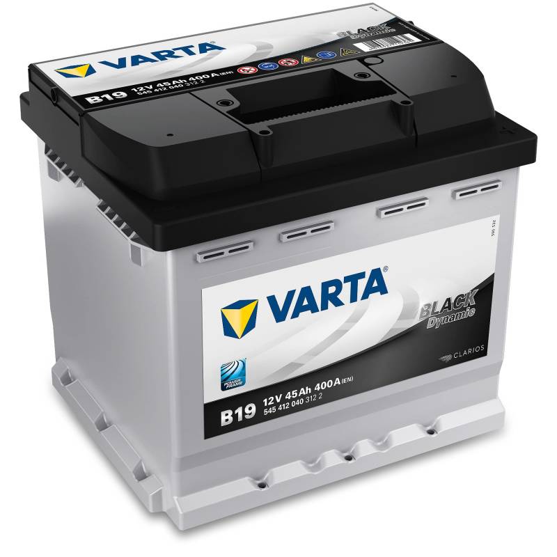 Varta 5454120403122 Anlasser Batterie, 12V, 45Ah, 400A, 20.7cm x 17.5cm x 19cm, für PKW von VARTA