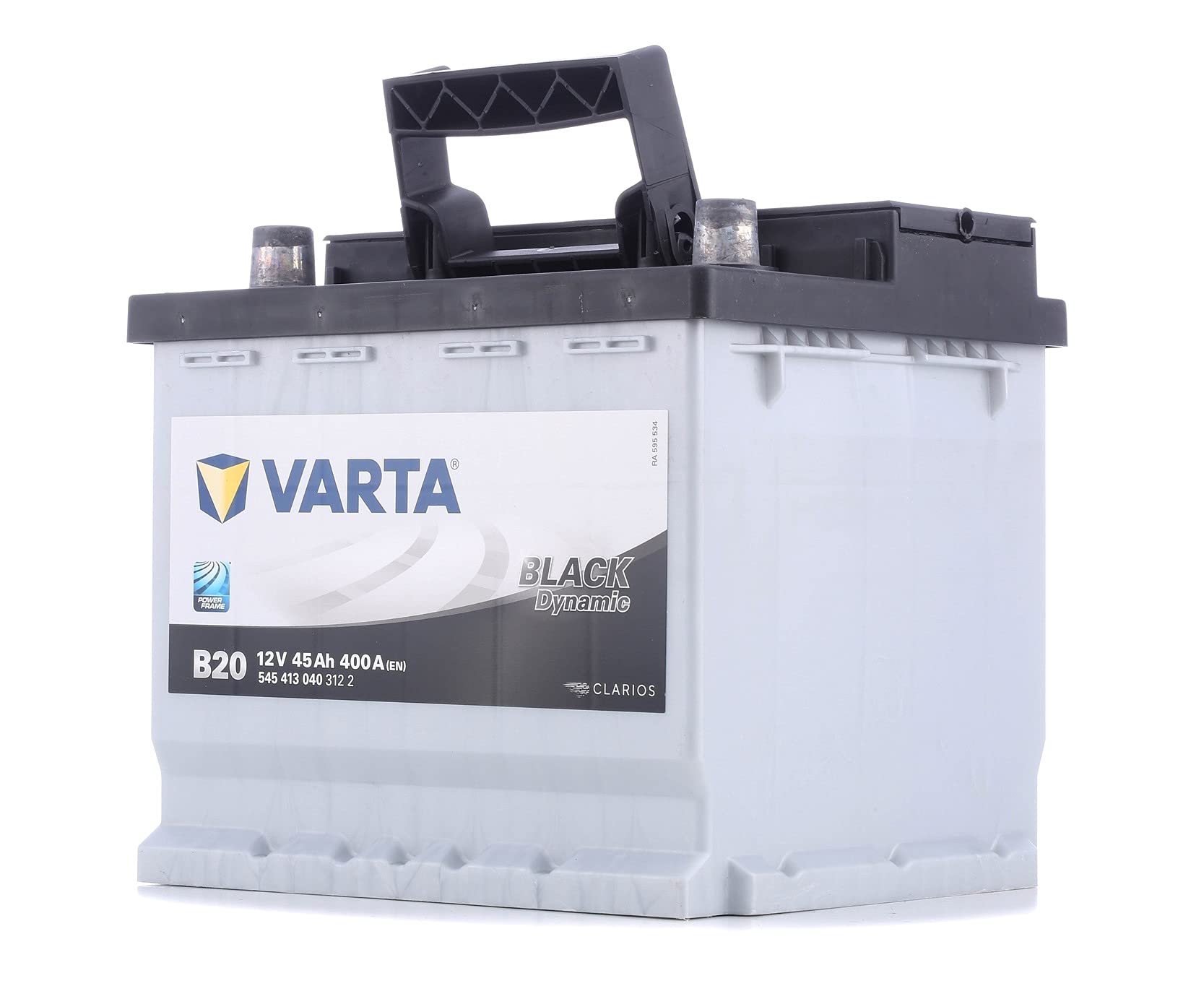 Varta 5454130403122 Autobatterien Black Dynamic B20 12 V 45 mAh 400 A, 18.7 x 13.6 x 11 cm von Varta