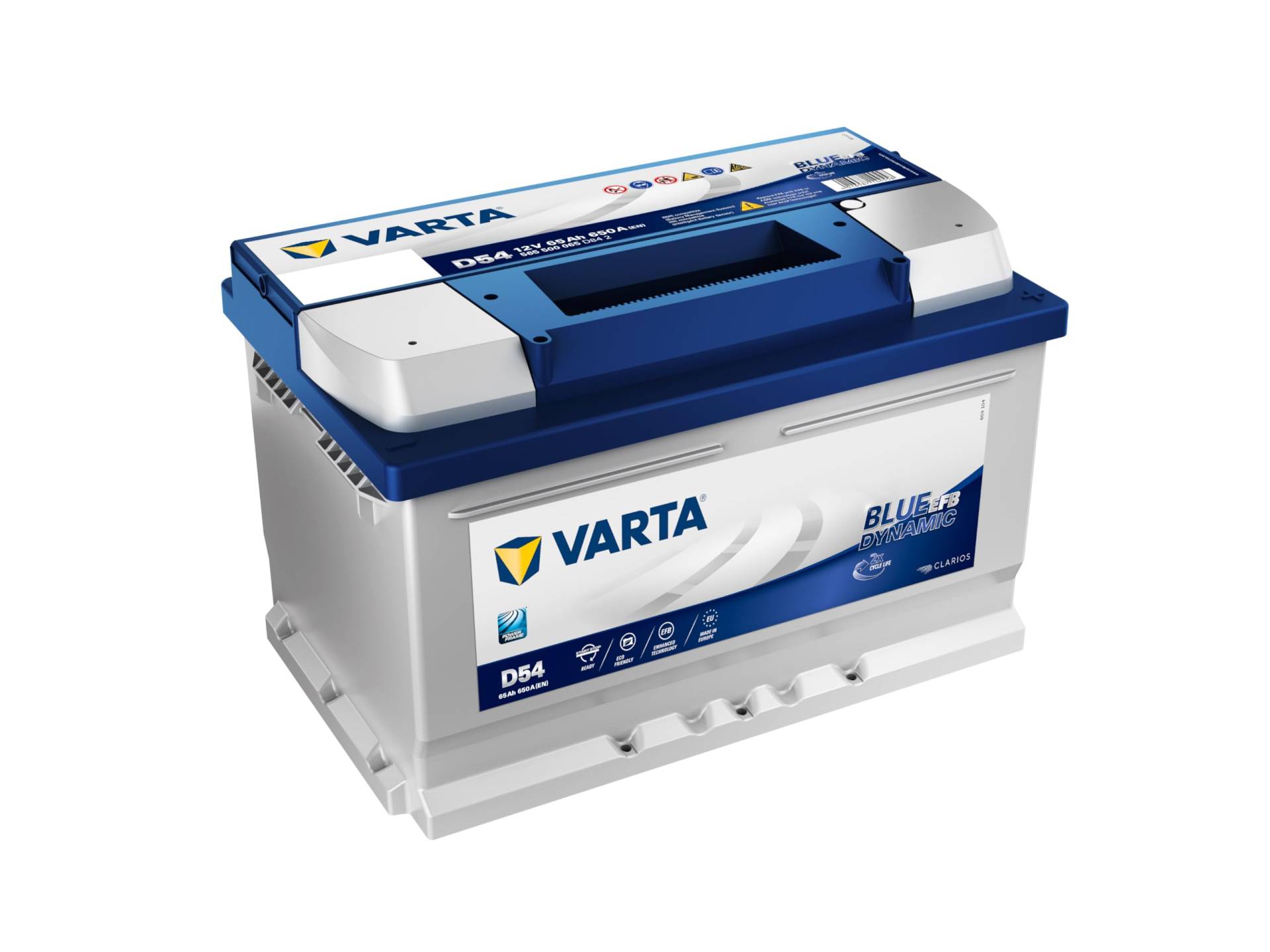 Varta 565500065D842 Starterbatterie in Spezial Transportverpackung und Auslaufschutz Stopfen (Preis inkl. EUR 7,50 Pfand) von Varta
