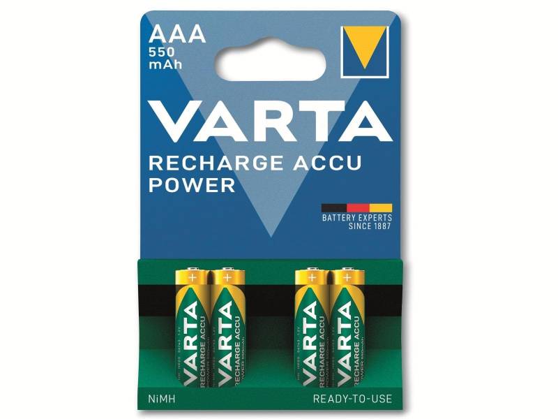 Varta Ready2Use HR03 Micro (AAA)-Akku NiMH 550 mAh 1.2V 4St., grün von Varta