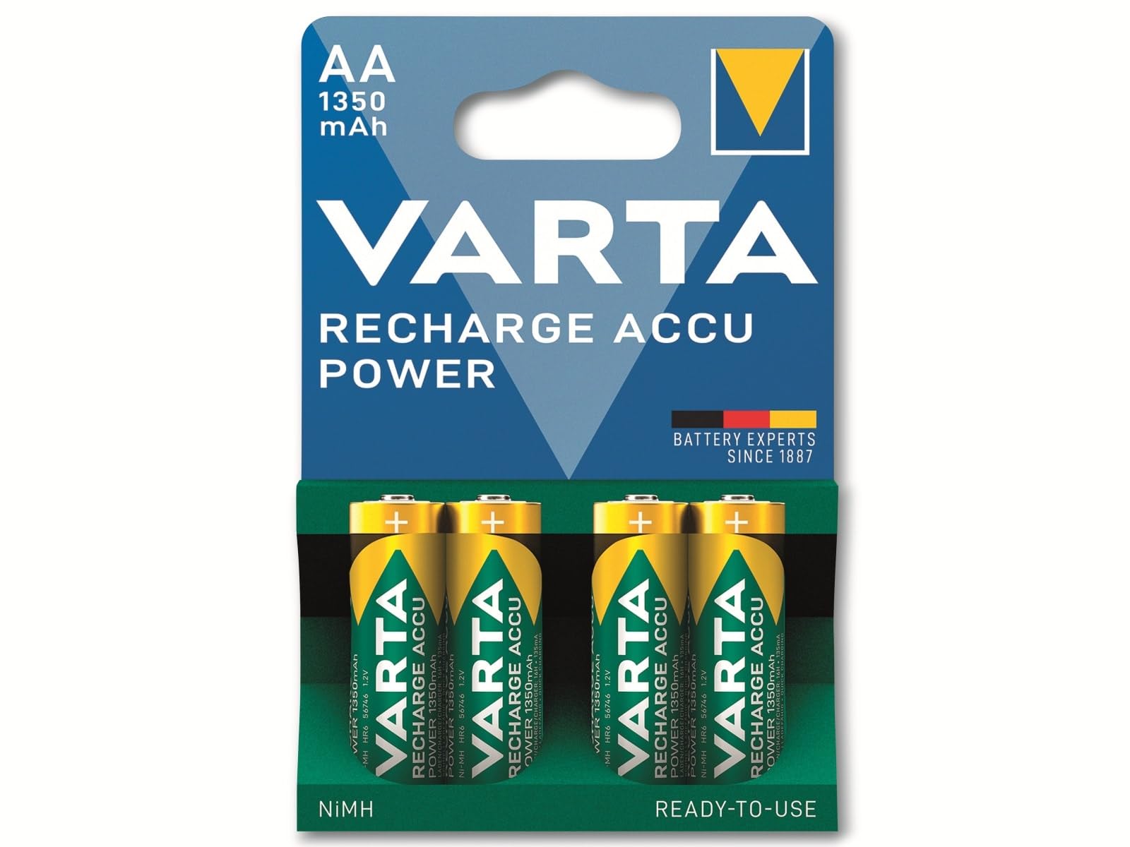 Varta Ready2Use HR06 Mignon (AA)-Akku NiMH 1350 mAh 1.2V 4St. von Varta