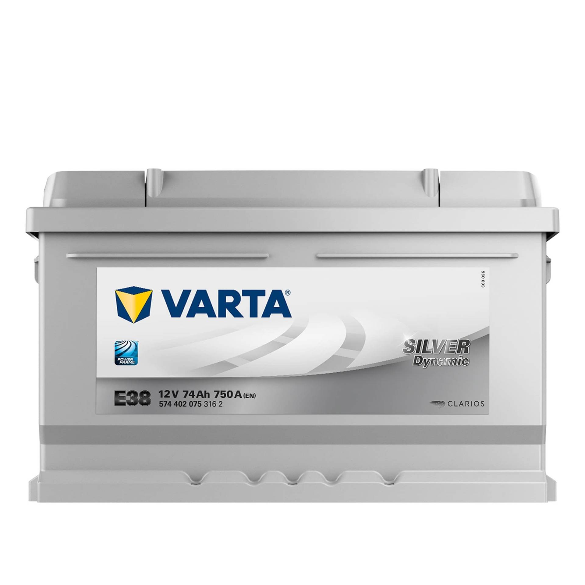 VARTA Silver Dynamic E38 Autobatterie 12V 74Ah 750A von Varta