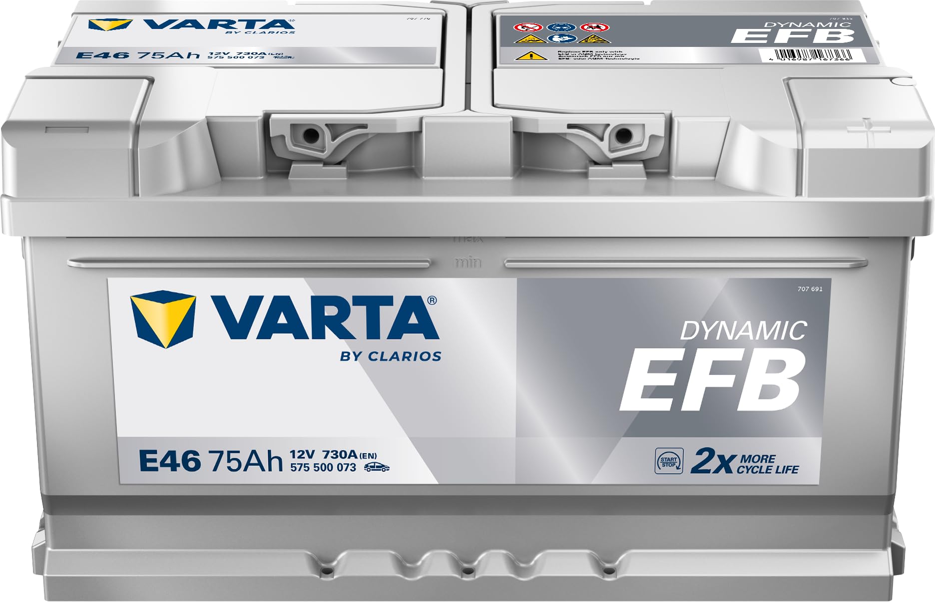 Varta 575500073D842 Autobatterien Blue Dynamic EFB 12 V 75 mAh 730 A von VARTA