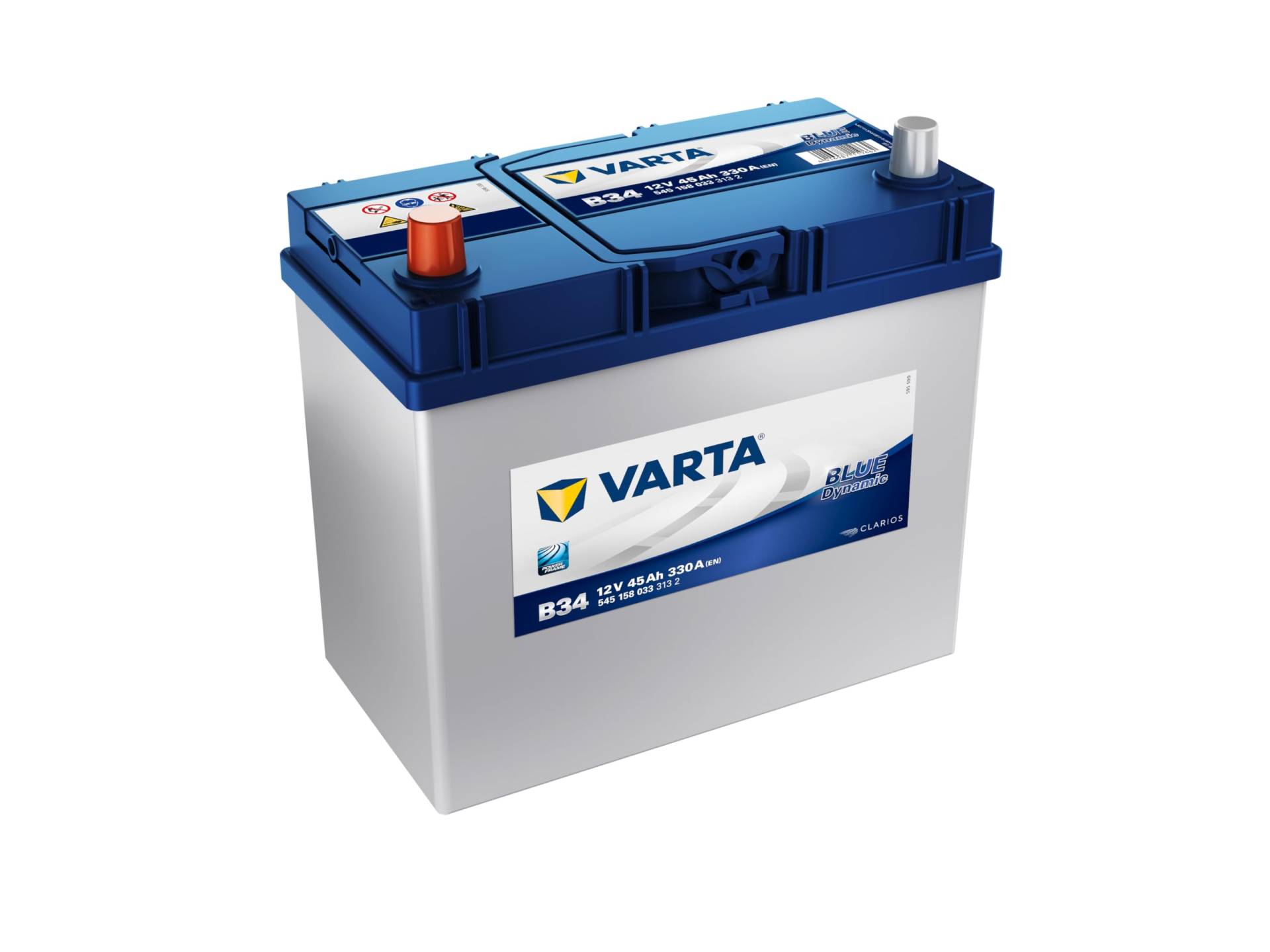 Varta BLUE Dynamic B34 Autobatterie 545 158 033 3132, 12V 45Ah 330A/EN Varta BLUE Dynamic B34 Autobatterie 545 158 033 3132, 12V 45Ah 330A/EN von VARTA