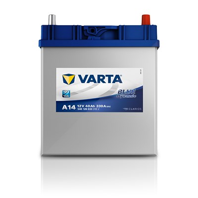 Varta Blue Dynamic Starterbatterie 40Ah 330A A14 [Hersteller-Nr. 5401260333132] für Asia Motors, Chevrolet, Citroën, Daihatsu, Geely, Honda, Hyundai, von Varta