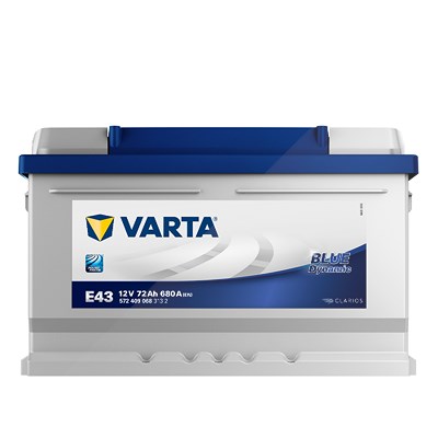 Varta Starterbatterie Blue Dynamic 72Ah 680A E43 [Hersteller-Nr. 5724090683132] für Alfa Romeo, Audi, Austin, Bentley, BMW, Cadillac, Chevrolet, Chrys von Varta