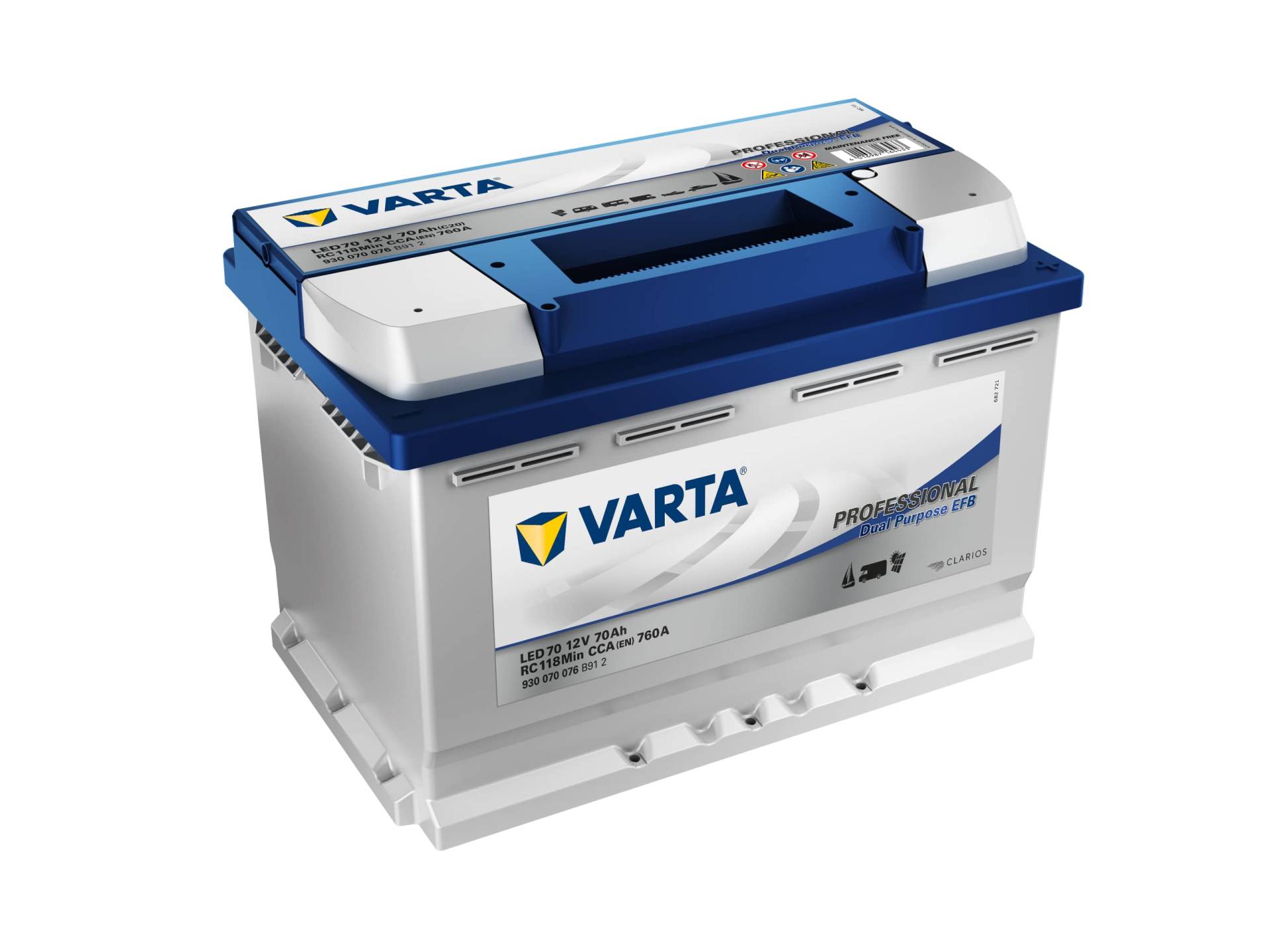 Varta Professional Dual Purpose EFB LED 70 12V 70AH 760 Amp von Varta
