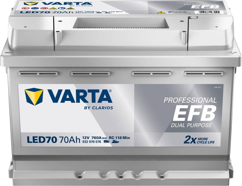 Batterie Varta Professional Dual Purpose EFB LED 70 12V 70AH 760 AMPS von Varta