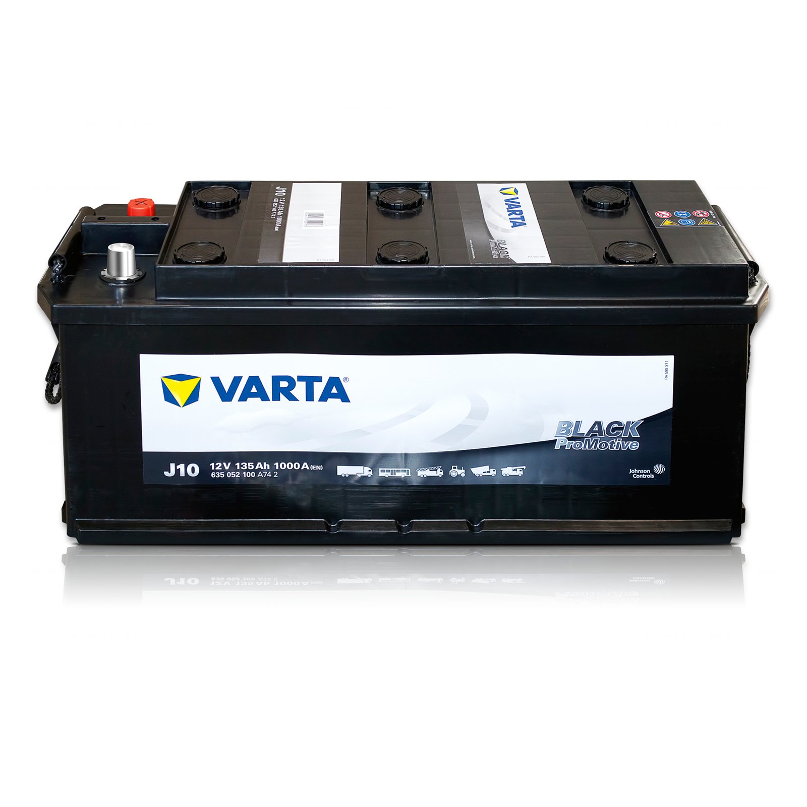 Varta Promotive Black J10-12 V / 135 Ah - 1000 A/EN SHD RF Nutzfahrzeugbatterie von Varta