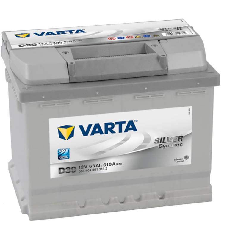 Varta Silver Dynamic D39 Autobatterie 12V 63Ah 610A (EN) ETN 563 401 061 von VARTA