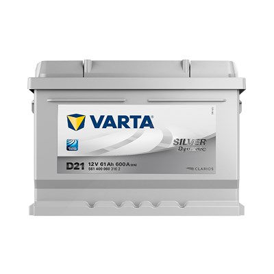 Varta Starterbatterie SILVER dynamic 61 Ah 600 A D21 [Hersteller-Nr. 5614000603162] für Alfa Romeo, Alpina, Audi, Austin, Auto Union, BMW, Cadillac, C von Varta