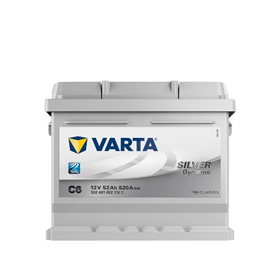 Varta Starterbatterie Silver Dynamic 52Ah 520A C6 [Hersteller-Nr. 5524010523162] für Audi, Austin, Bedford, BMW, Chevrolet, Citroën, Daf, Fiat, Ford, von Varta