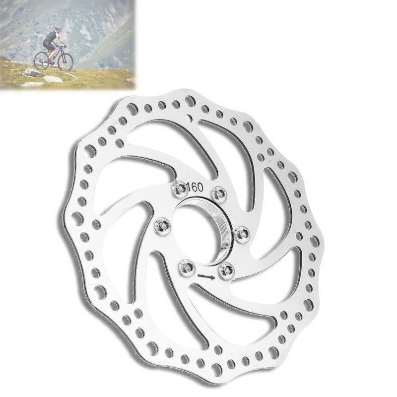 Bike Brake Disc 160mm Gewinde Naben Edelstahl Bremsscheibe Rotor Flansch Adapter mit 6 Schrauben für die meisten Renn Mountainbike von VBESTLIFE