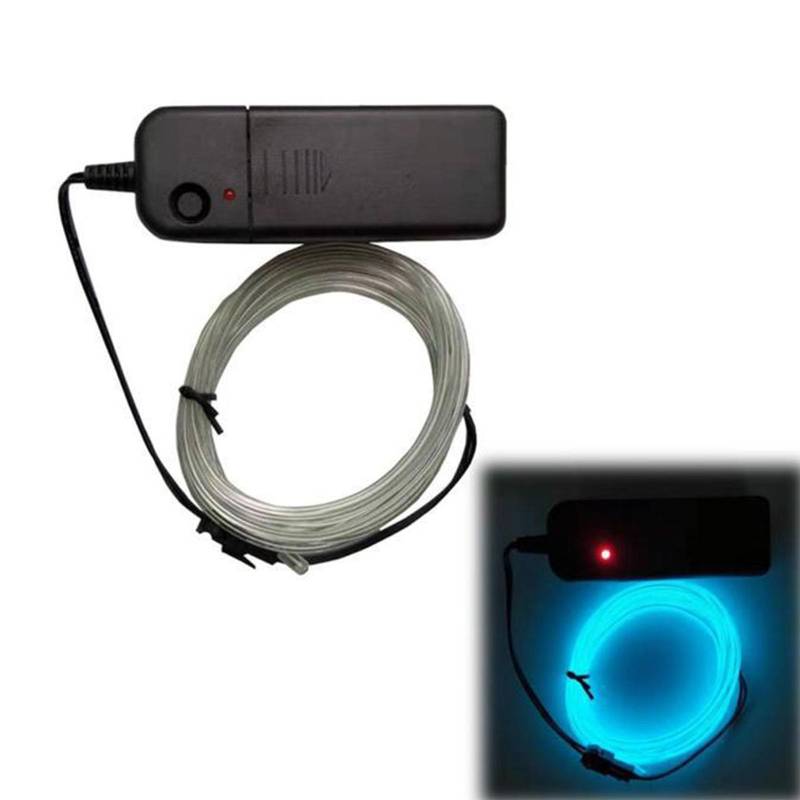Vdaxvme Glow Wire Cable Cuttable Glowing Rope Light Portable Battery Pack String Light Strips for Parties, Halloween von Vdaxvme