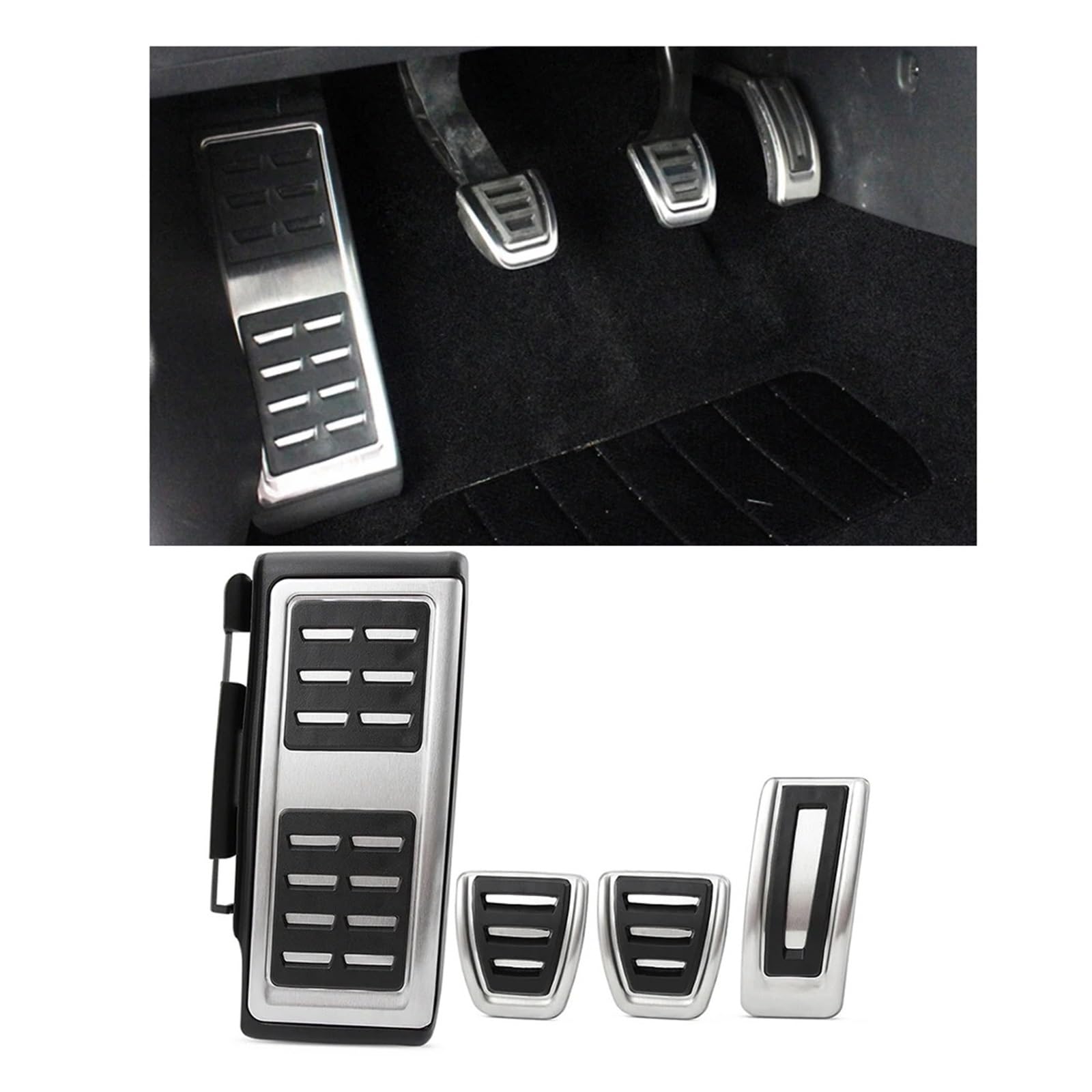 Auto Pedale A1 A3 Q2 8V Auto Kupplung Bremse Fußstütze Pedal Auto Pedal Auto Pedal Abdeckung(4 Pcs MT with Rest) von Vdifsvb