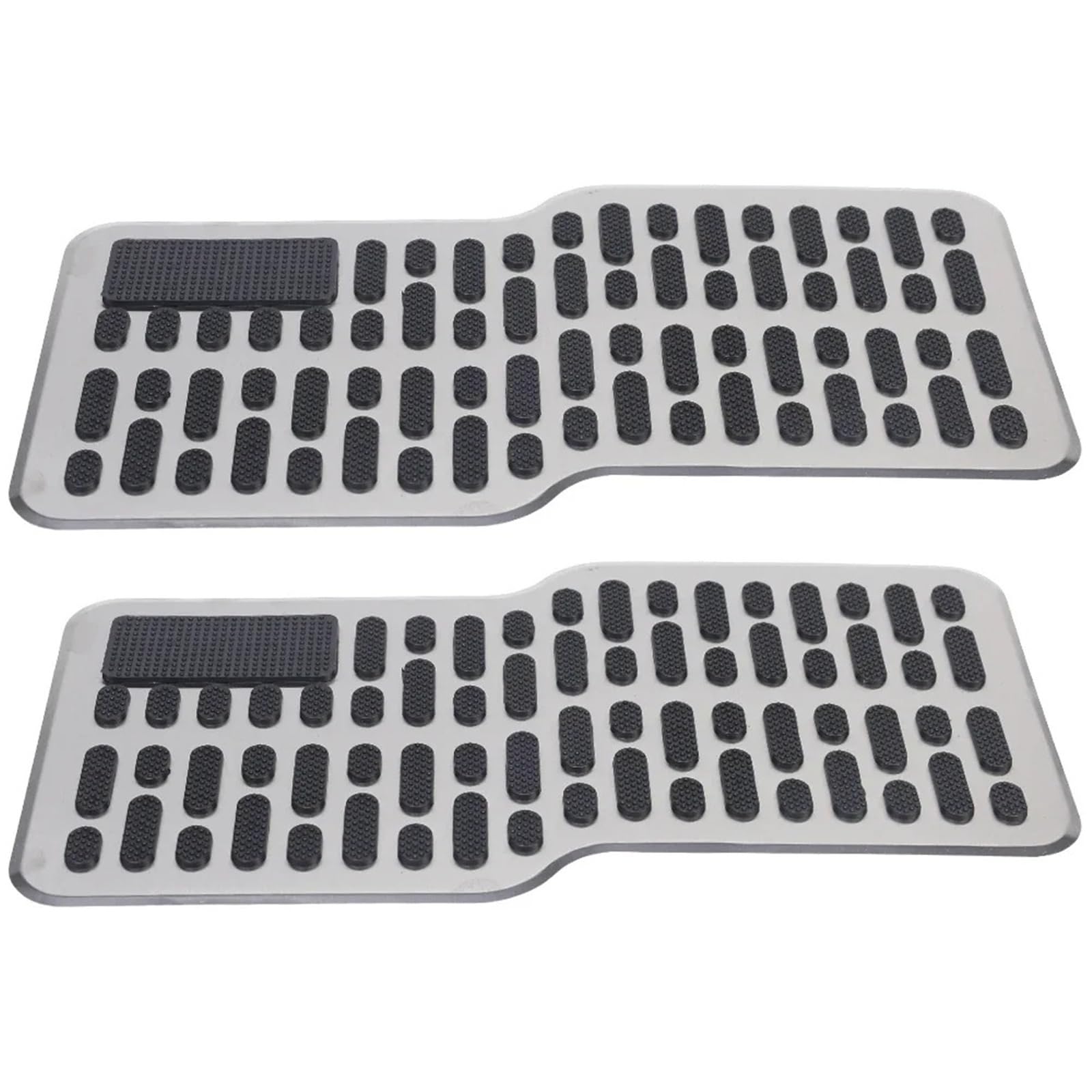 Auto Pedale Edelstahl Auto Pedal Haupt Fahrer Fuß Pad Pedal Anti-Skid Metall Bremsbelag Innen Ersatz Zubehör Auto Pedal Abdeckung(2piece) von Vdifsvb