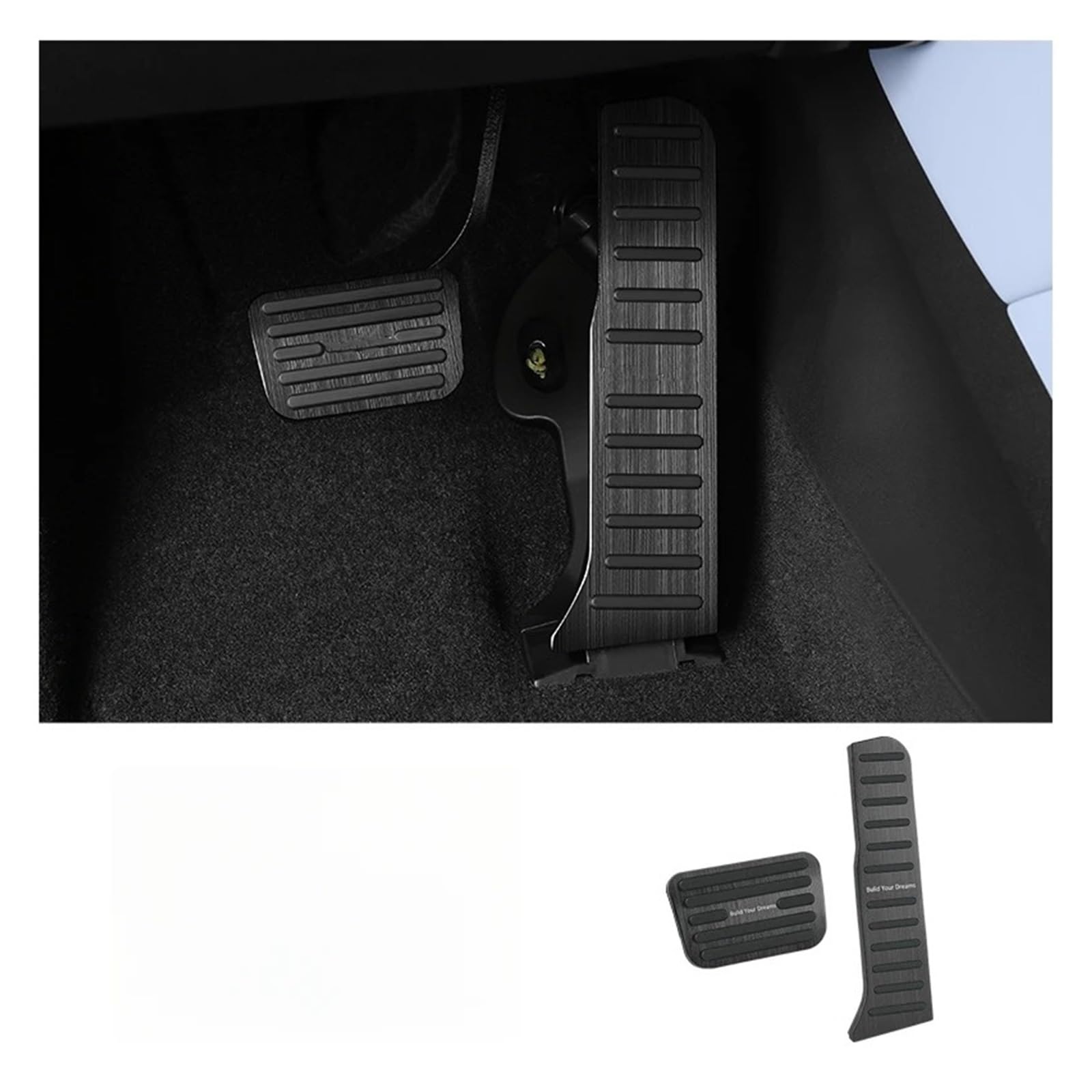 Auto Pedale Für BYD Für Dichtung EV Alumium Legierung Auto Gaspedal Bremspedale Anti-Slip Auto Kraftstoff Fuß Pedal Abdeckungen Zubehör Auto Pedal Abdeckung(Schwarz) von Vdifsvb