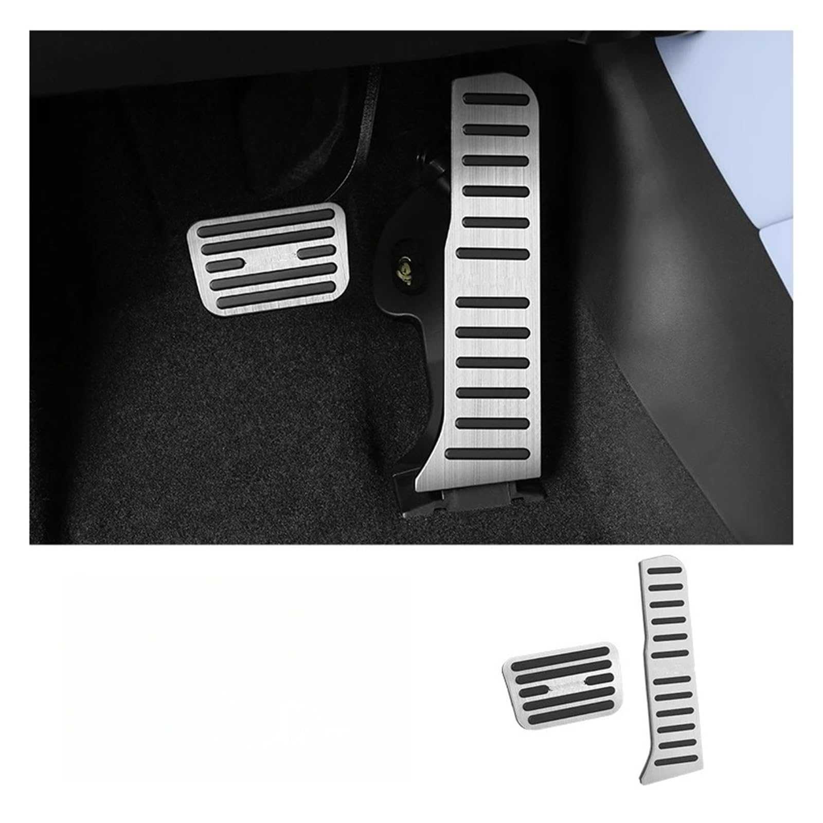 Auto Pedale Für BYD Für Dichtung EV Alumium Legierung Auto Gaspedal Bremspedale Anti-Slip Auto Kraftstoff Fuß Pedal Abdeckungen Zubehör Auto Pedal Abdeckung(Silber) von Vdifsvb