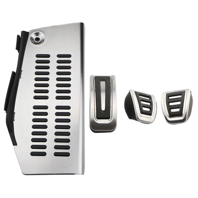 Auto Pedale Für VW Für Polo Für Golf 4 Für Jetta MK4 Für Bora Für Skoda Für Fabia LHD Edelstahl Auto Pedale Kappe Kupplung Gaspedal Bremse Abdeckung Auto Pedal Abdeckung(MT-A with Rest) von Vdifsvb