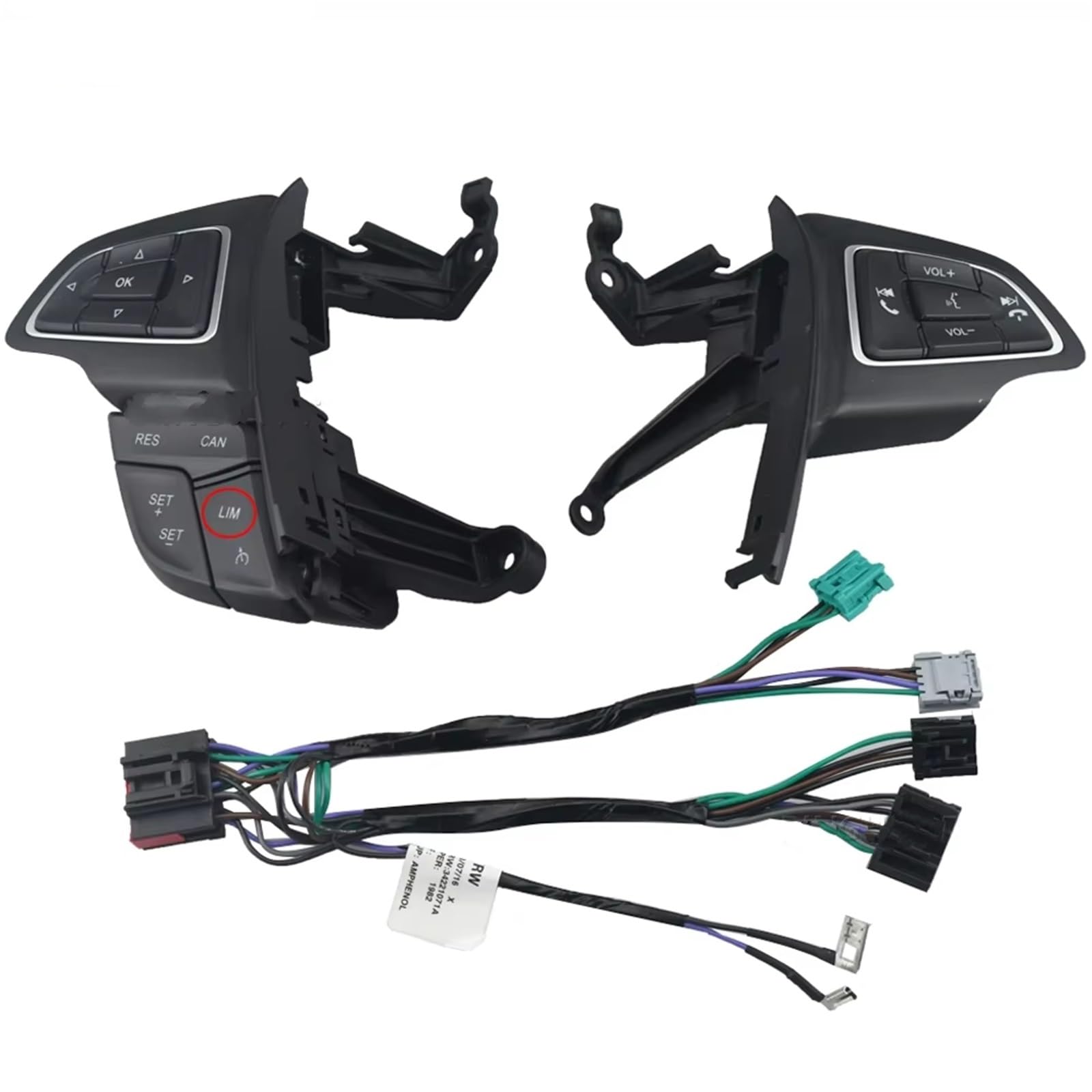 Lenkradschalter Tastenfeld Steuertasten Für Ford Für Focus MK3 2015-2017 Für Kuga 2016 2017 Tempomat Schalter Bluetooth Musik Audio Multifunktions Lenkrad Taste Lenkradschalter Tastenfeld Steuertasten Für Ford Für Focus MK3 2015-2017 Für Kuga 2016 2017 Tempomat Schalter Bluetooth Musik Audio Multifunktions Lenkrad Taste von Vdifsvb