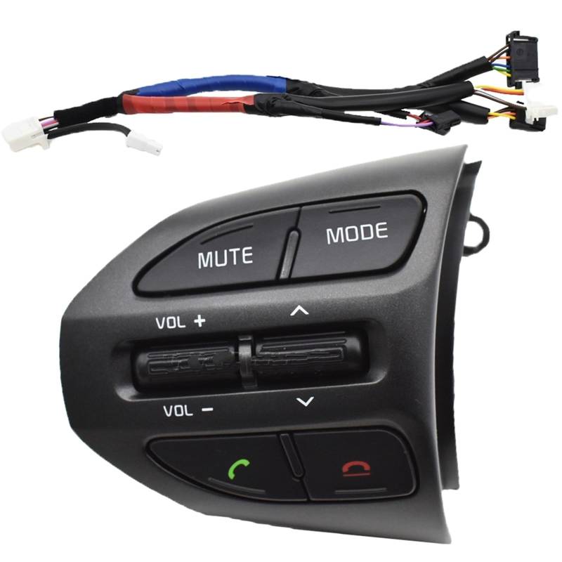 Lenkradschalter Tastenfeld Steuertasten Für Kia K5 Für Optima 2014-2015 Multifunktions-Lenkradtasten Auto-Tastenschalter Tempomat-Lautstärkeregler-Tasten(Left-Wire) von Vdifsvb