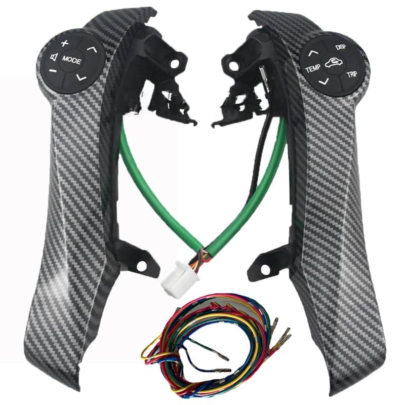 Lenkradschalter Tastenfeld Steuertasten Für Toyota Für Aqua 2012-2014 Für Prius C 2011-2015 Auto Multifunktions Lenkrad Kombination Control Schalter(Carbon-Fline) von Vdifsvb