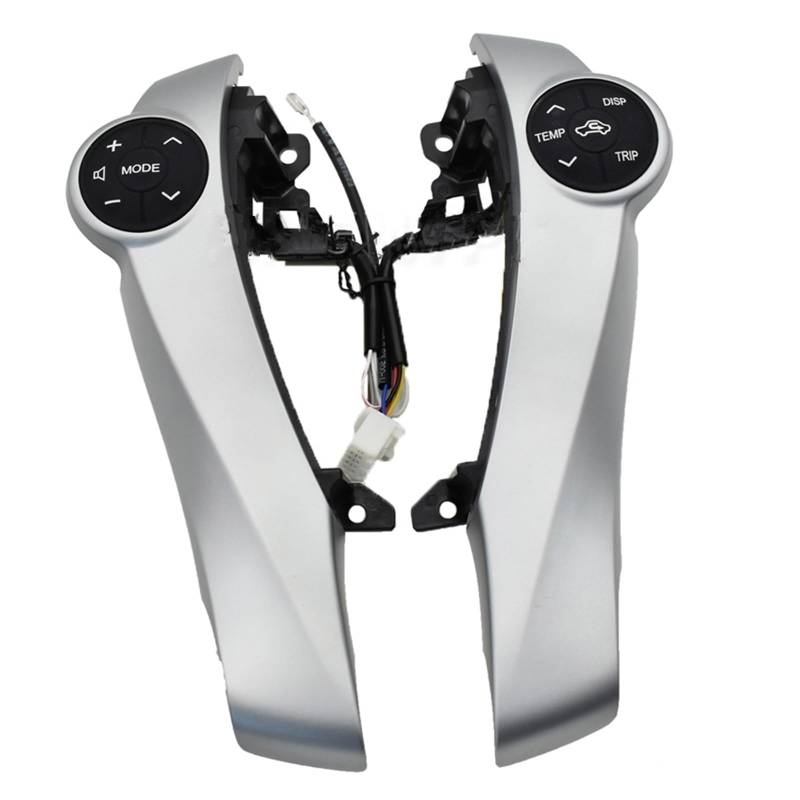 Lenkradschalter Tastenfeld Steuertasten Für Toyota Für Aqua 2012-2014 Für Prius C 2011-2015 Auto Multifunktions Lenkrad Kombination Control Schalter(Sliver) von Vdifsvb