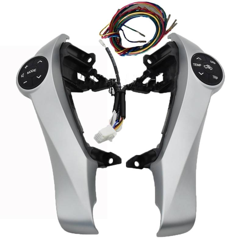 Lenkradschalter Tastenfeld Steuertasten Für Toyota Für Aqua 2012-2014 Für Prius C 2011-2015 Auto Multifunktions Lenkrad Kombination Control Schalter(Sliver-Fline) von Vdifsvb