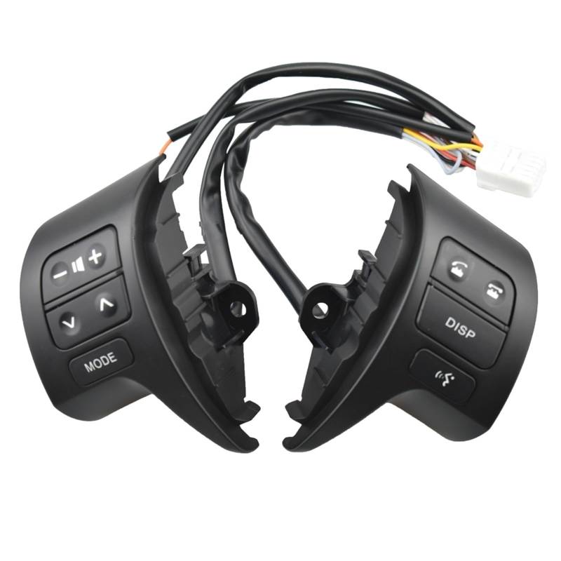 Lenkradschalter Tastenfeld Steuertasten Für Toyota Für Corolla Für ZRE 2007-2009 84250-02200 Multifunktions Switchs Neuheiten Bluetooth Lenkrad Audio Control Schalter(Matte) von Vdifsvb