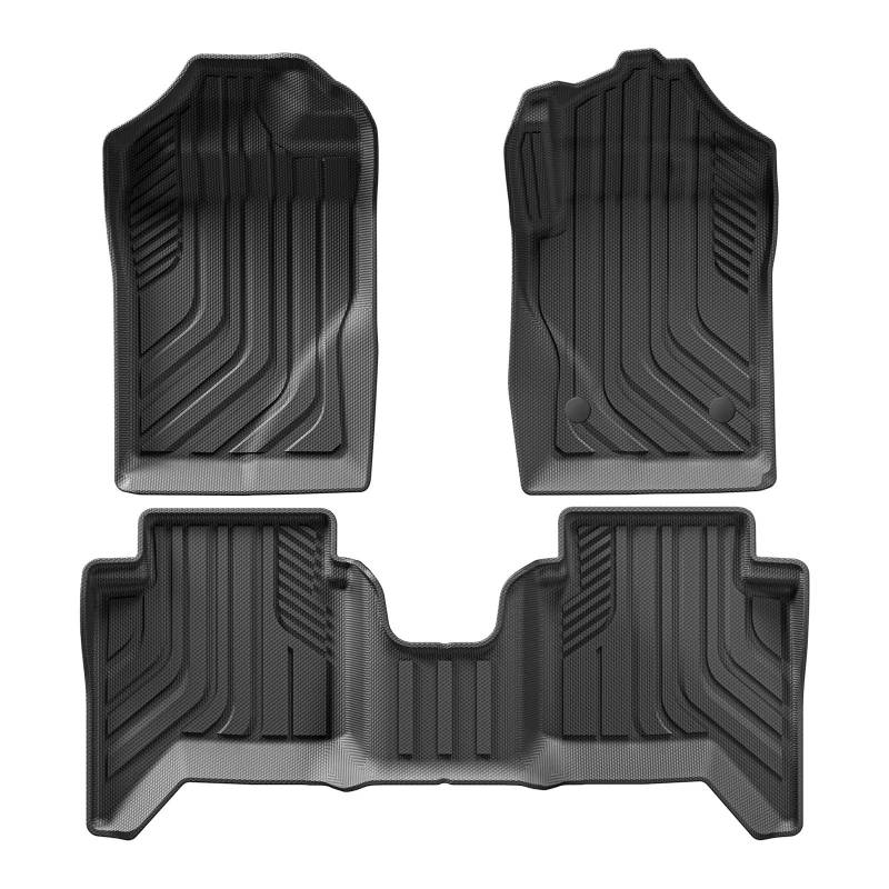Vdifsvb Kofferraumschutz Für Ranger 2024 2025 Fit 5FT 59.6Bed Auto LKW Bett Matte Liner Kofferraum Bett Liner Schwarz TPE 3D Fußmatten Set Kofferraum Schutzmatten(RHD 3PCS) von Vdifsvb