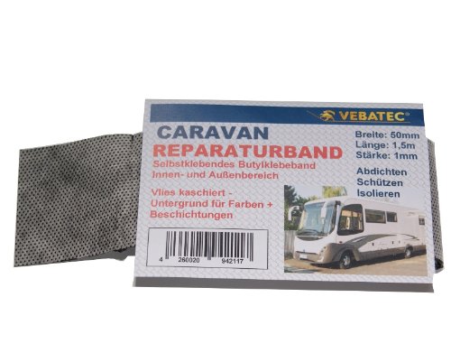 Vebatec Caravan Reparaturband 50 mm x 1,5 m VLIES beschichtet von Vebatec