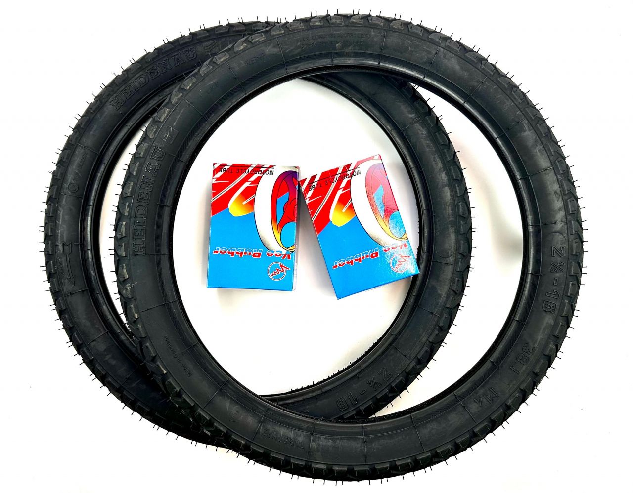 16 Zoll Reifen mit Schläuchen HEIDENAU M4 - 2.25 bzw. 2 1/4 x 16 16 Zoll Reifen mit Schläuchen HEIDENAU M4 - 2.25 bzw. 2 1/4 x 16 von Vee Rubber