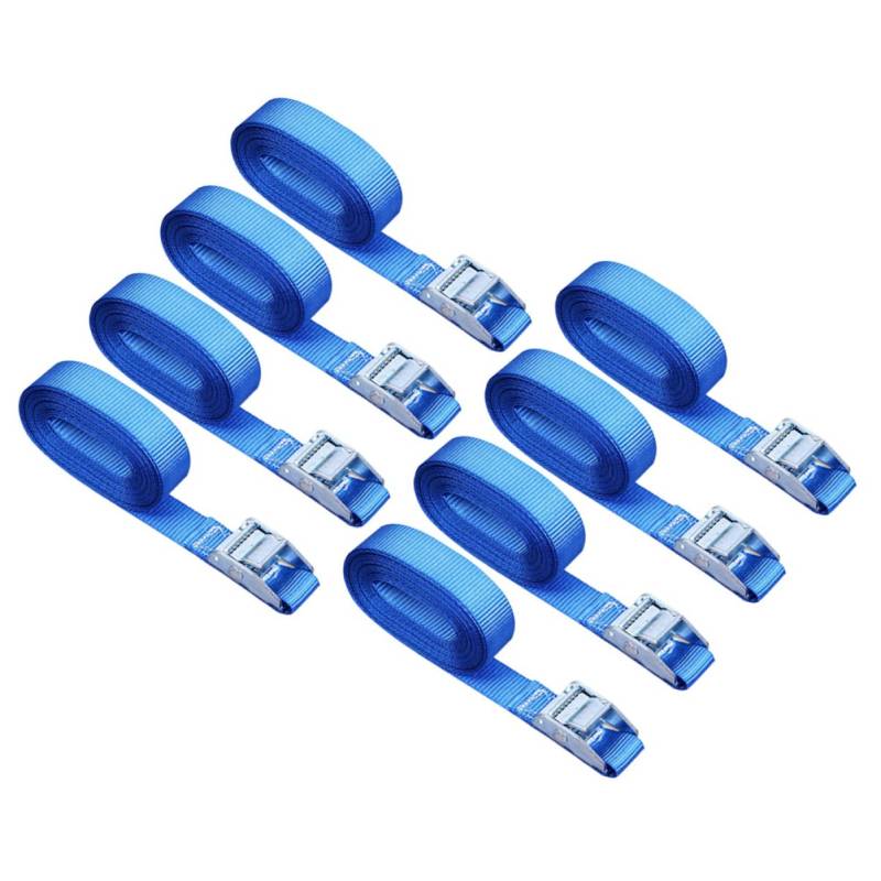 Veemoon 8 Stück Gepäckband schwer einstellbar Pflicht Gürtel Spanngurte strapazierfähig Zurren Schnalle binden strapazierfähiger Gepäckgurt Gepäckbündelgurt Bündelband Blue von Veemoon