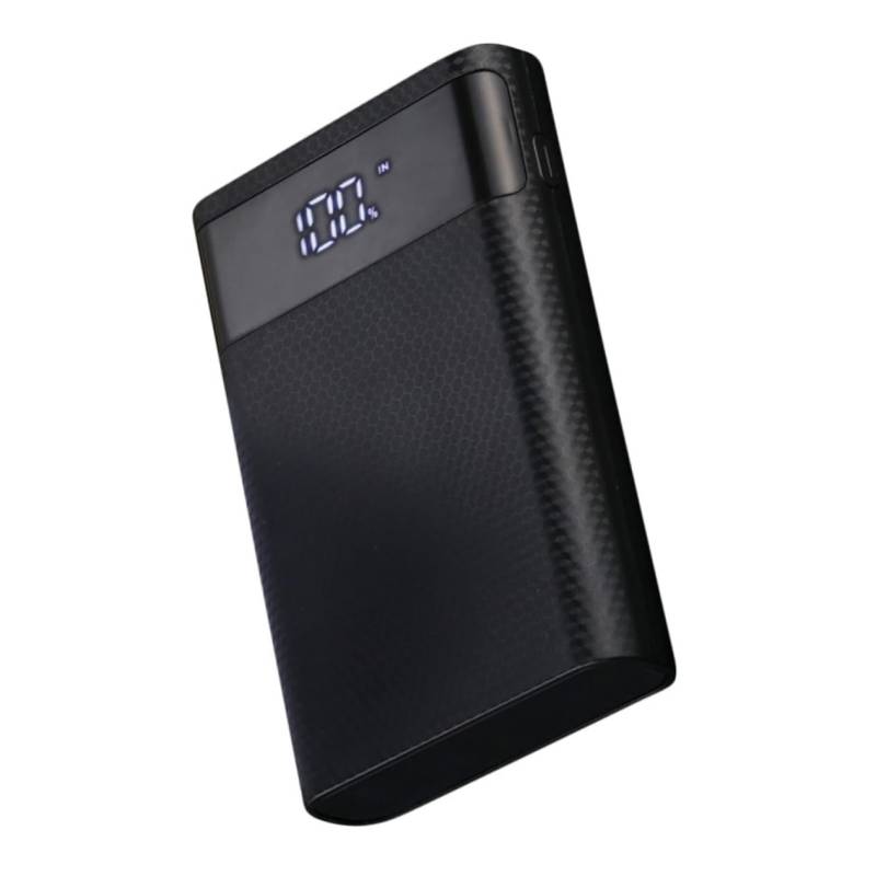 Veemoon Batterieladegerät mit LED Anzeige Abnehmbarer DIY Powerbank Box für USB Ausgänge Leicht Tragbar für Reisen Outdoor Aktivitäten Robustes Material von Veemoon