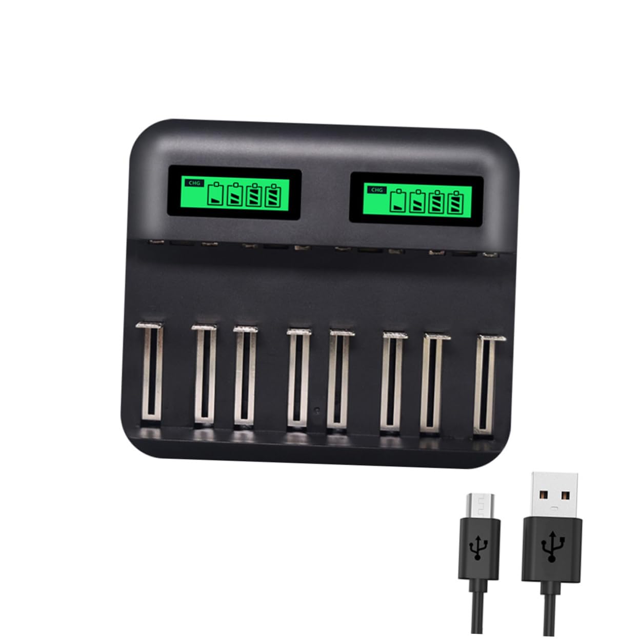 Veemoon Intelligentes LCD Ladegerät mit Steckplätzen für Aa Aaa Batterien USB Mehrfachschutz gegen Überstrom Überspannung Veemoon Intelligentes LCD Ladegerät mit Steckplätzen für Aa Aaa Batterien USB Mehrfachschutz gegen Überstrom Überspannung von Veemoon