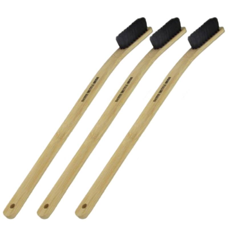 3pcs Rim Cleaner Pinselset 16 Zoll Nylonauto-Detaillierpinsel mit gebogenem Bambusgriff für Räder, Motorraum, Grills und schwer zu erreichen von Veesper
