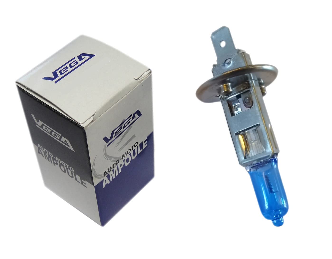 1 Leuchtmittel Vega® Xenon 'Day Light' H1 55 W P14.5s Tageslicht Super White, französische Marke, 12 V von Vega