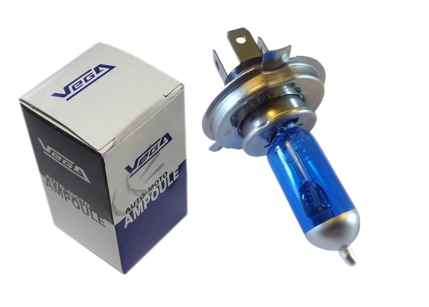 VEGA 1 Xenon-Leuchtmittel "Day Light", H4 60 W/55 W, P43t, Tageslicht, Super White, französische Marke, zugelassen, 12 V VEGA 1 Xenon-Leuchtmittel "Day Light", H4 60 W/55 W, P43t, Tageslicht, Super White, französische Marke, zugelassen, 12 V von Vega