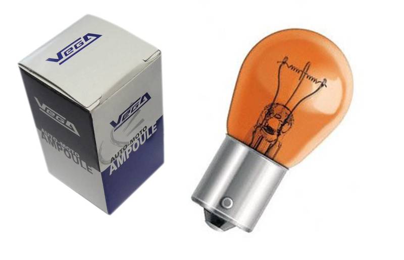 VEGA Blinkerbirne PY21W BAU15S Orange getönt, 12 V von Vega