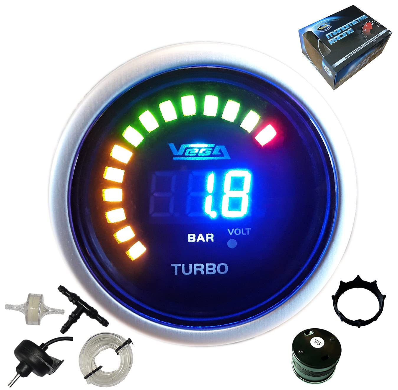 VEGA Druckmessgerät Turbo -1 bis 2 bar Digital und LEDs 52 mm Französische Marke von Vega