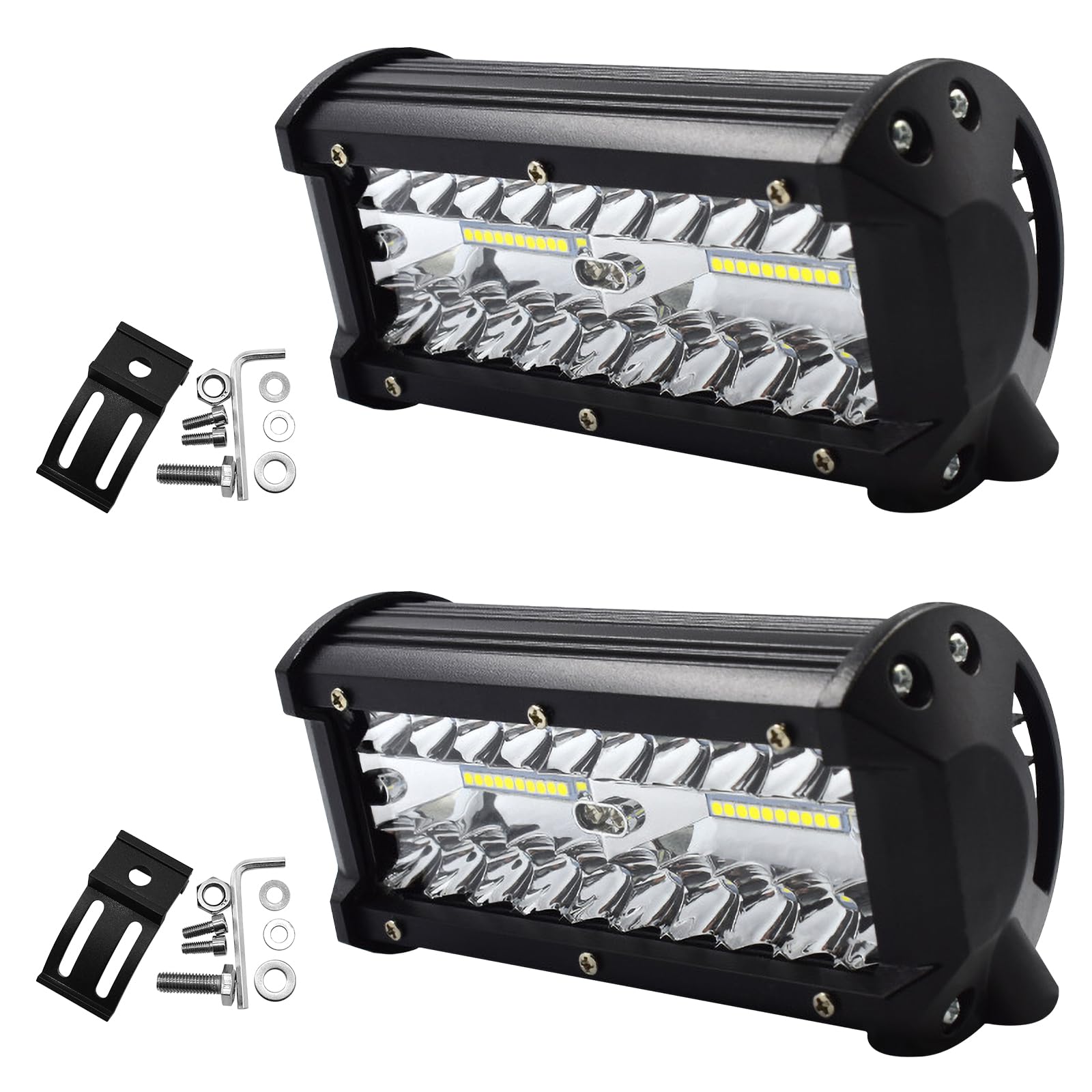 Vegena LED Arbeitsscheinwerfer,2 Stück Zusatzscheinwerfer,120W,12V/24V, 6000k Wasserdicht Rückfahrscheinwerfer,Offroad Flutlicht,Led scheinwerfer Für SUV Traktor,Auto,Offroad Vegena LED Arbeitsscheinwerfer,2 Stück Zusatzscheinwerfer,120W,12V/24V, 6000k Wasserdicht Rückfahrscheinwerfer,Offroad Flutlicht,Led scheinwerfer Für SUV Traktor,Auto,Offroad von Vegena