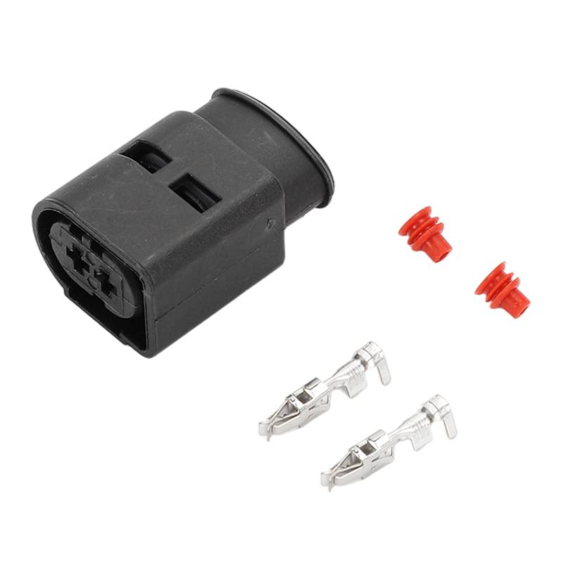 VekAuto 2 Pin Kfz-Verkabelung Anschlussstecker Set Kompatibel für Mercedes-Benz, Wasserdichter 3,5 mm Serie Kunststoff Schwarz Weiblicher Drahtanschlussstecker. von VekAuto