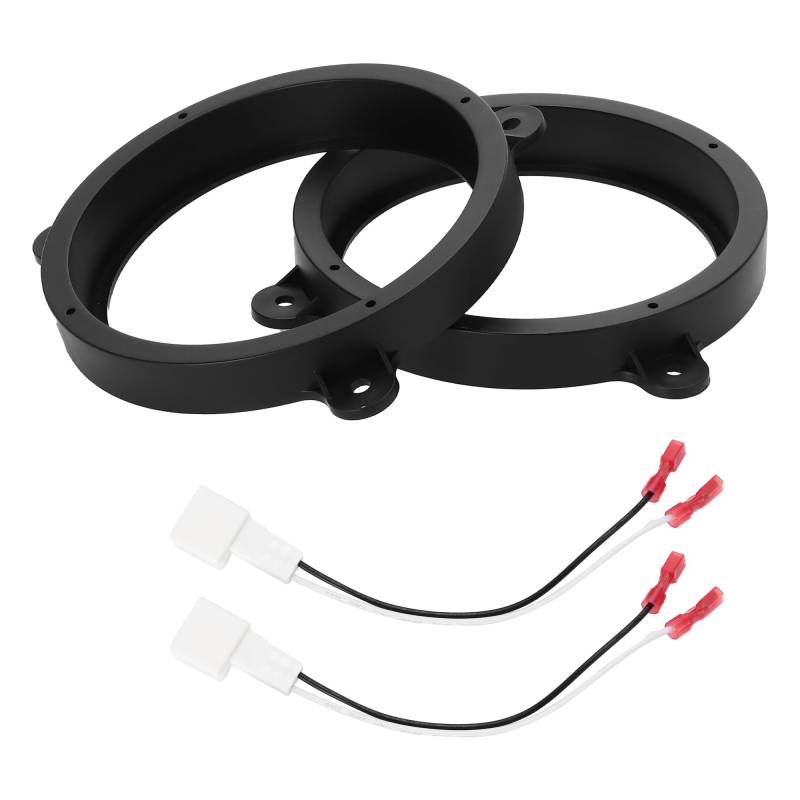 VekAuto 2 Set Lautsprecher-Abstandshalter-Ring Hochtöner-Lautsprecher-Abstandshalter für Subaru Forester 1998-2020 Wasserdicht für 6,5'' ABS Schwarz Hinten von VekAuto