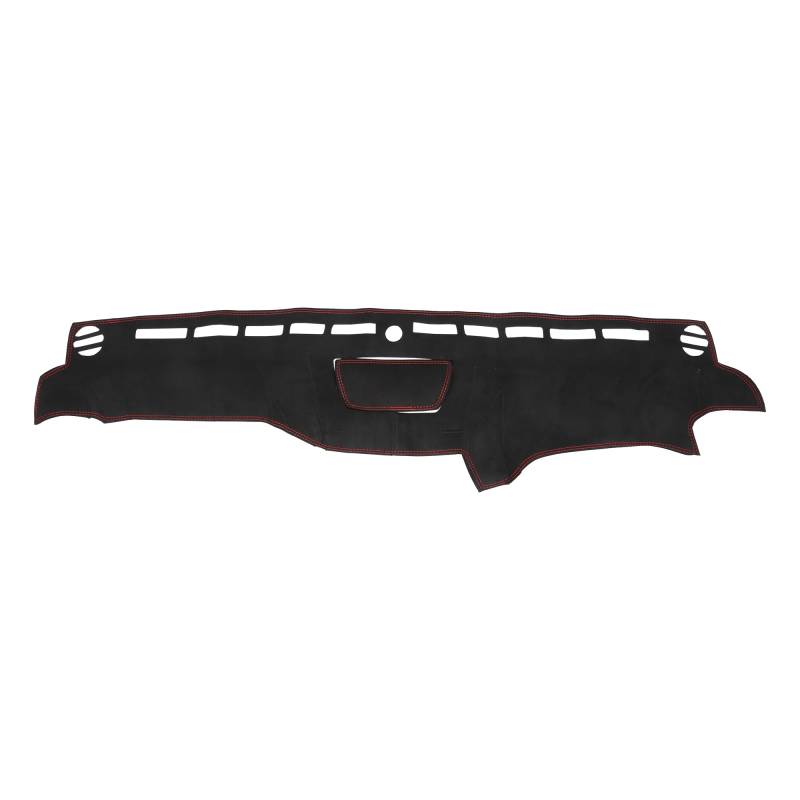 VekAuto Armaturenbrett Abdeckung Kompatibel für Jeep Wrangler JK 2007-2017 Rutschfest Wildleder Schwarz Rot Mittel Konsole Armaturenbrett Abdeckung Polster Teppich von VekAuto