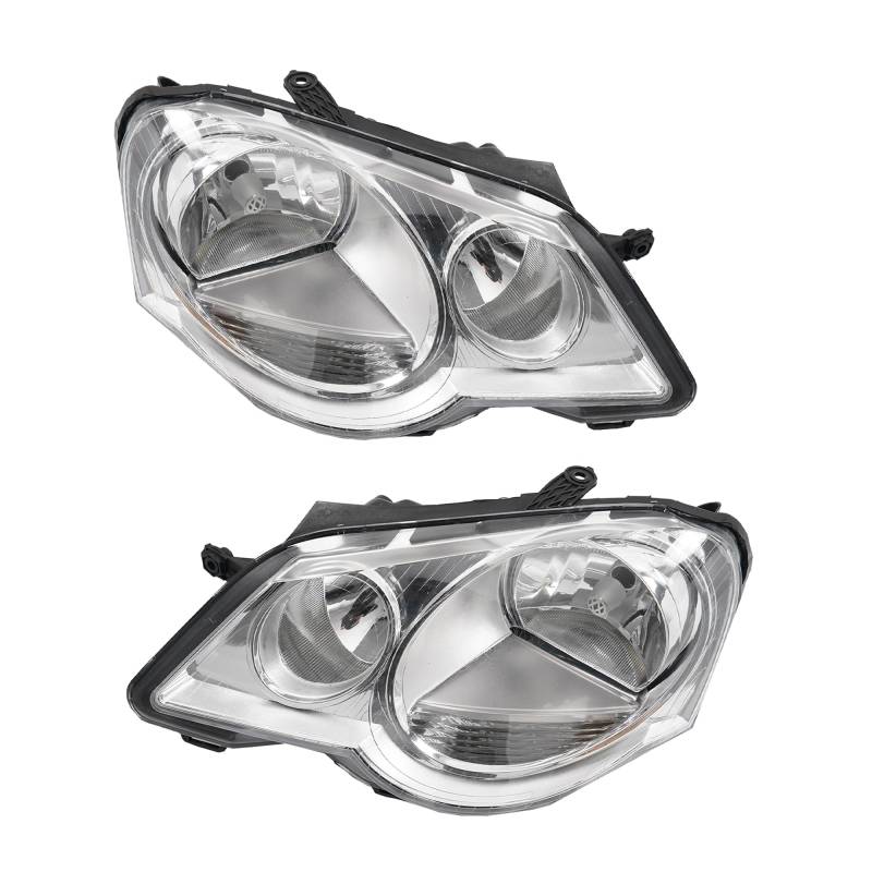 VekAuto Scheinwerfer Satz passend mit Stellmotoren für VW Polo 9N 2005-2009 H7/H1 Set links & rechts,Fahrer- und Beifahrerseite von VekAuto