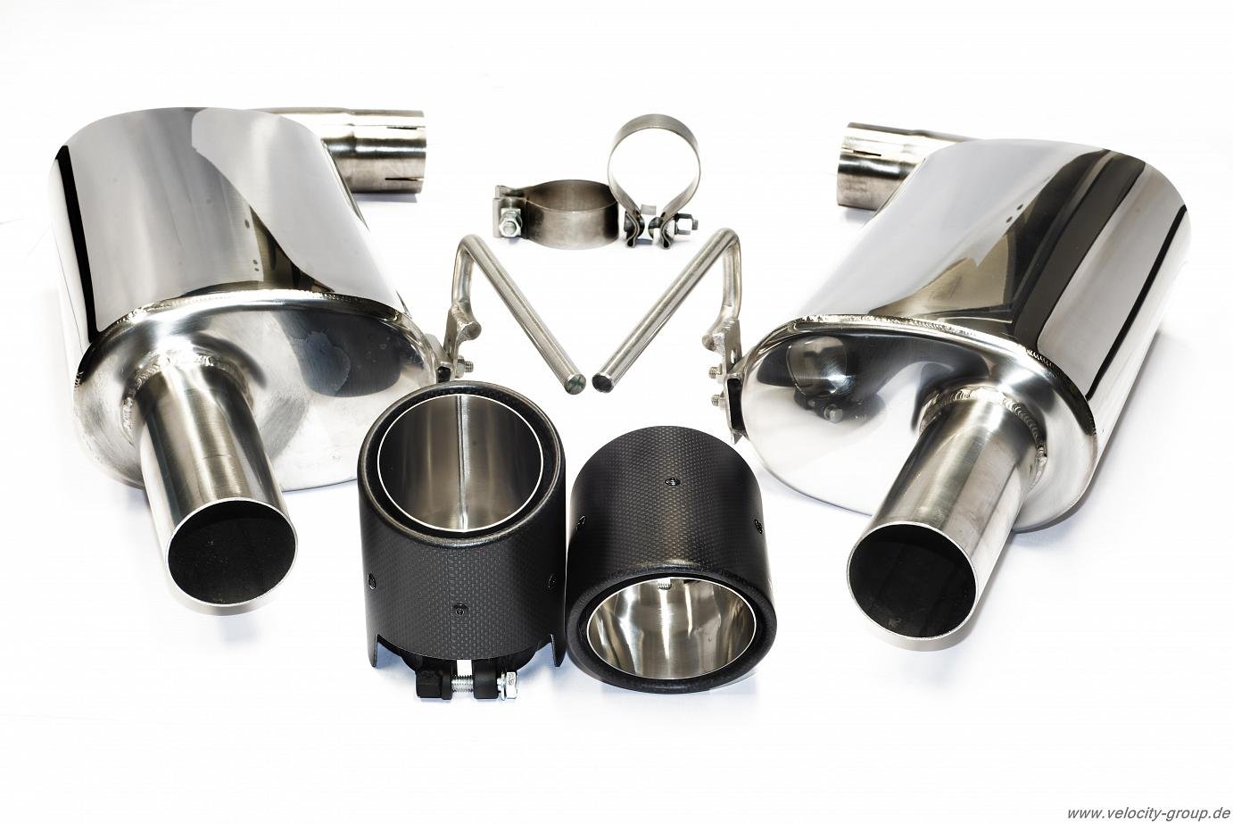 Velocity Parts - Schalldämpfer-Set - 101mm Carbon Blenden mit TÜV Velocity Parts - Schalldämpfer-Set - 101mm Carbon Blenden mit TÜV von Velocity Parts