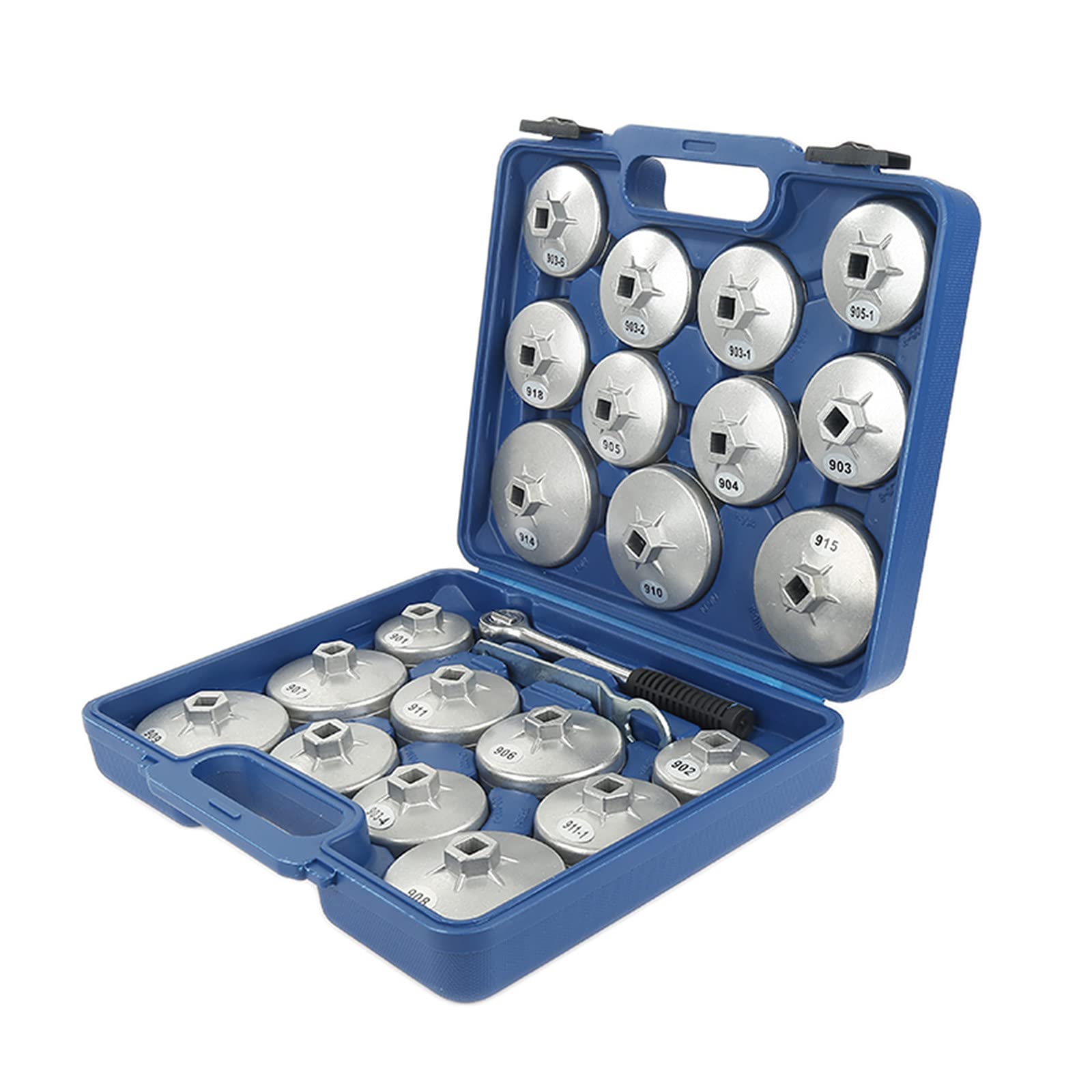 Vendeur Pro Alu Ölfilterkappen 23tlg Ölfilterschlüssel Satz KFZ Ölwechselwerkzeug Druckguss Vendeur Pro Alu Ölfilterkappen 23tlg Ölfilterschlüssel Satz KFZ Ölwechselwerkzeug Druckguss von Vendeur Pro