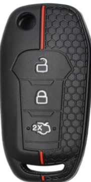 Ford Schlüsselhülle 3-Tasten-Autoschlüssel Hülle, Wird mit 1 Schlüsselanhänger Geliefert, für Ford Fiesta Focus Ecosport Edge Explorer Escape Fusion Titanium Galaxy Kuga Mondeo Puma Ford Schlüsselhülle 3-Tasten-Autoschlüssel Hülle, Wird mit 1 Schlüsselanhänger Geliefert, für Ford Fiesta Focus Ecosport Edge Explorer Escape Fusion Titanium Galaxy Kuga Mondeo Puma von Ventero